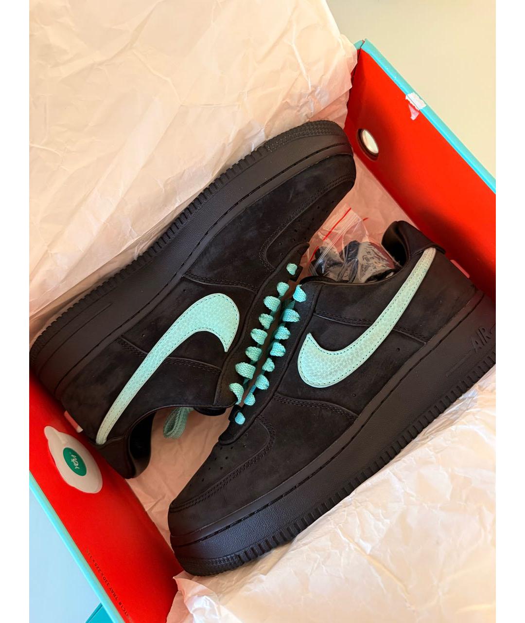 NIKE Черные замшевые низкие кроссовки / кеды, фото 2