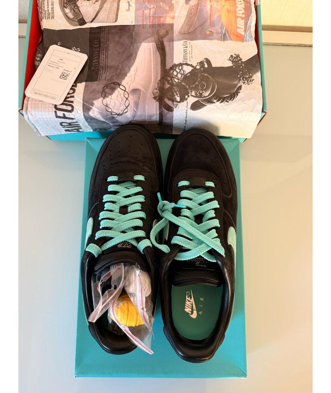 NIKE Черные замшевые низкие кроссовки / кеды, фото 4