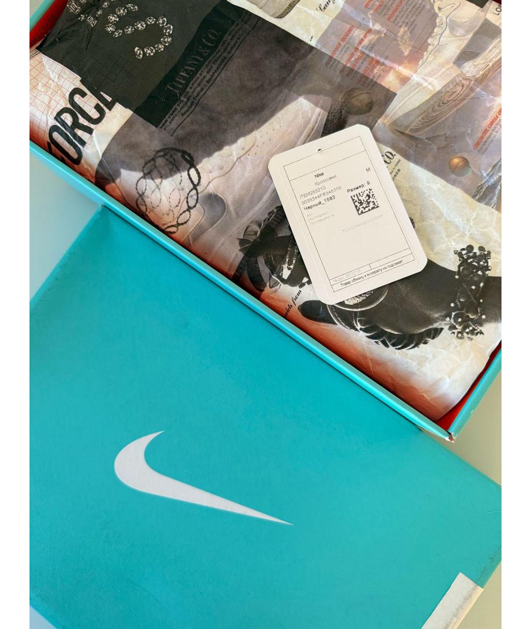 NIKE Черные замшевые низкие кроссовки / кеды, фото 7
