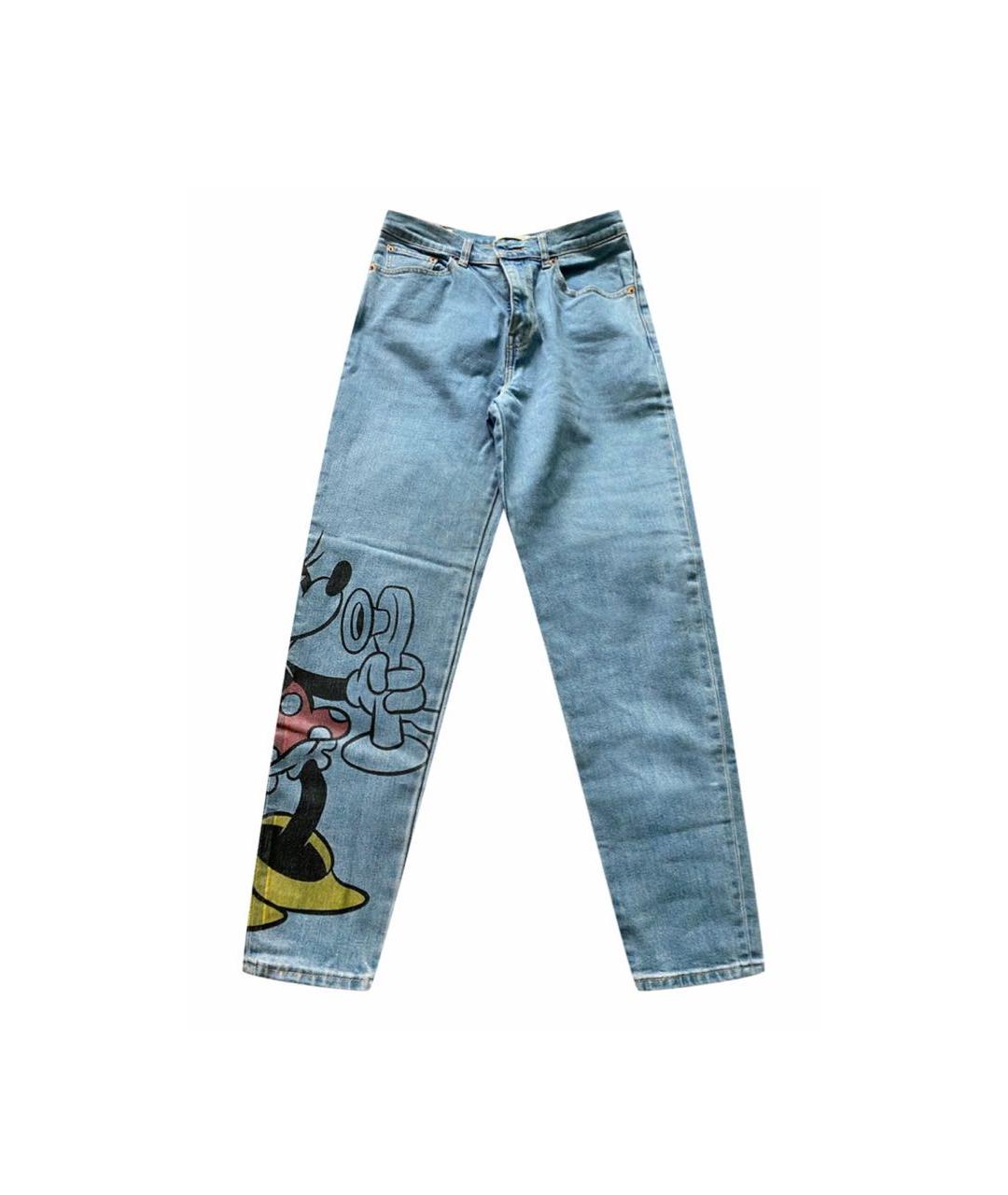 LEVI'S Голубые хлопковые прямые джинсы, фото 1