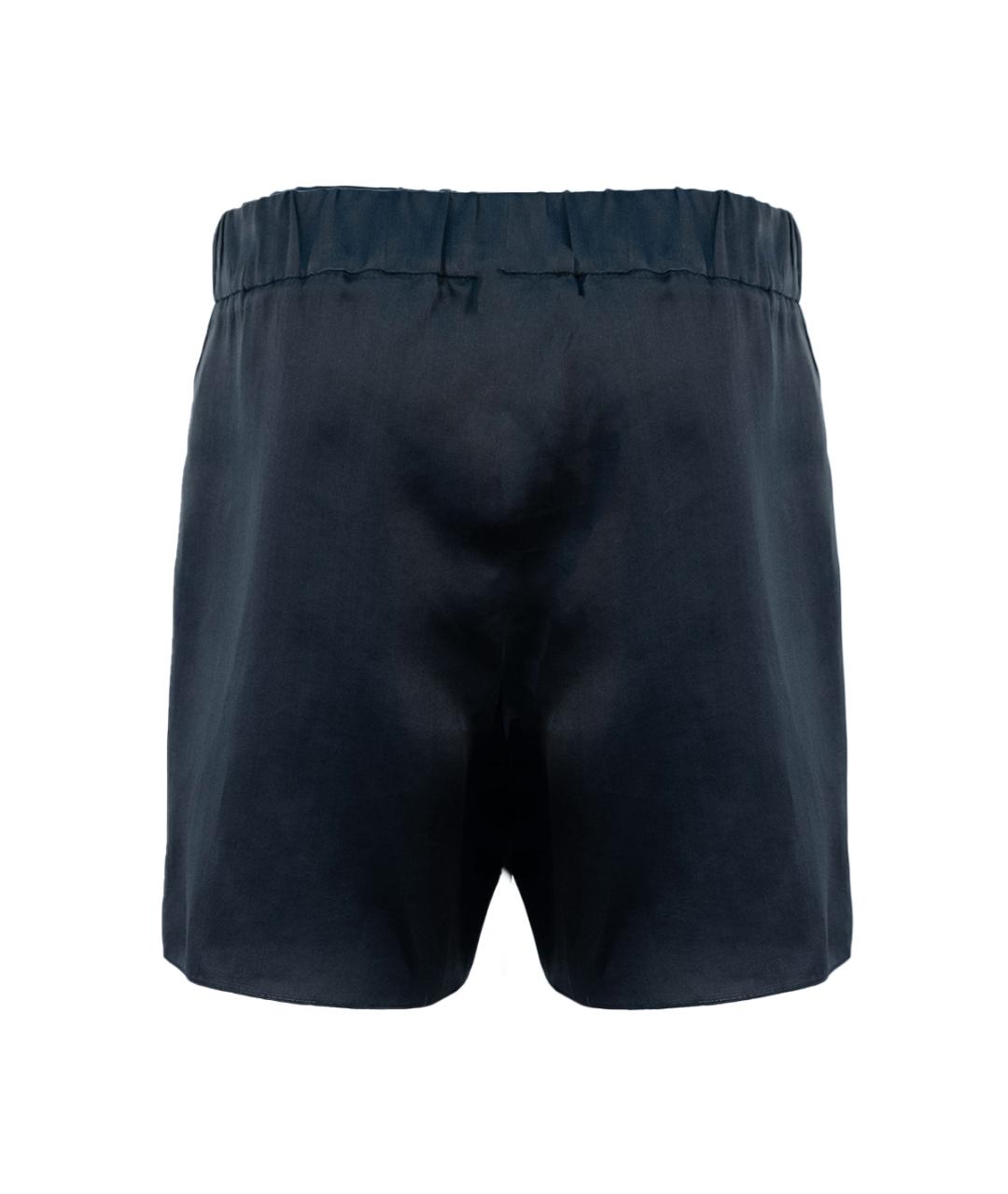 BRUNELLO CUCINELLI Темно-синие шелковые шорты, фото 2