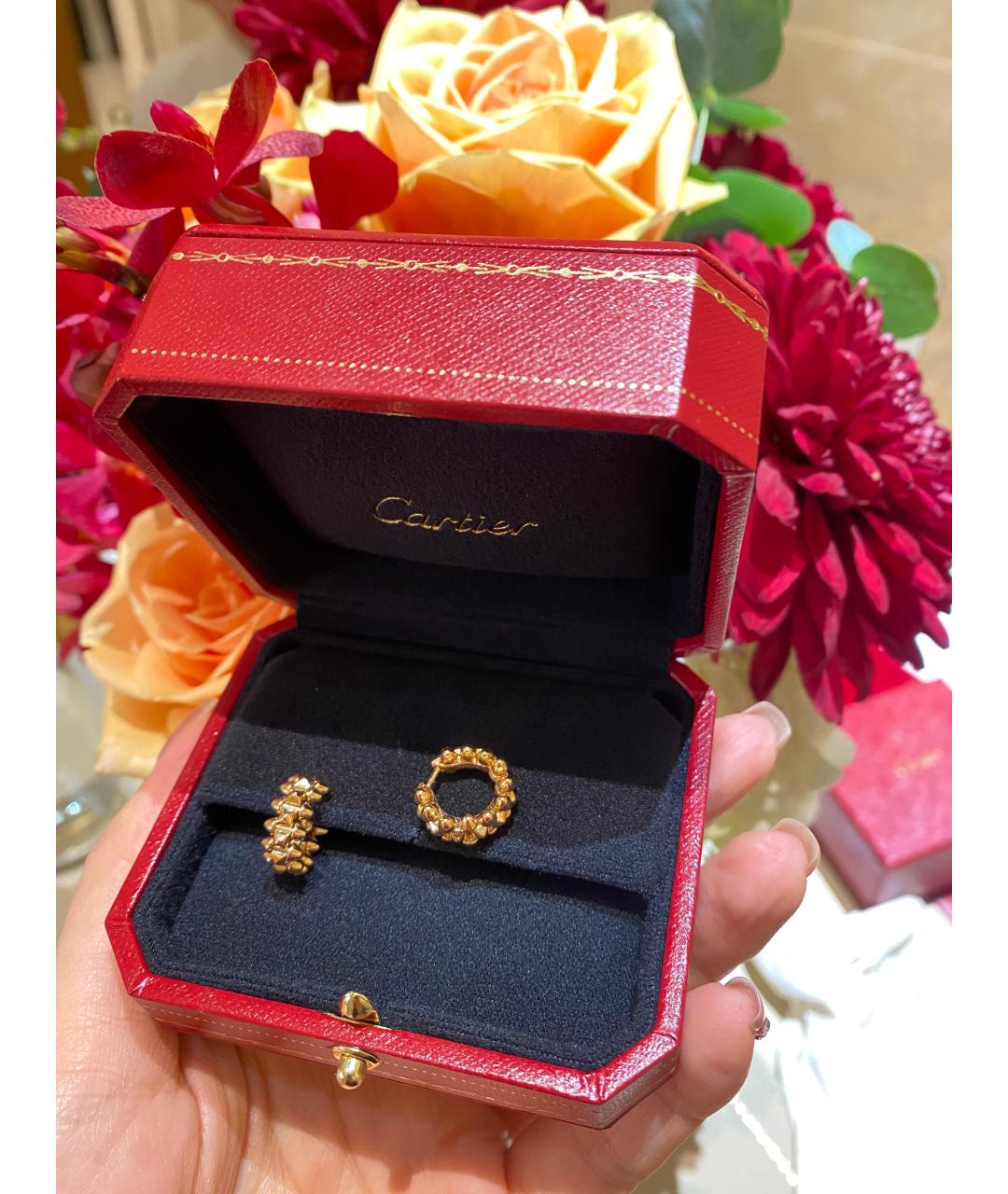 CARTIER Золотые серьги из розового золота, фото 2