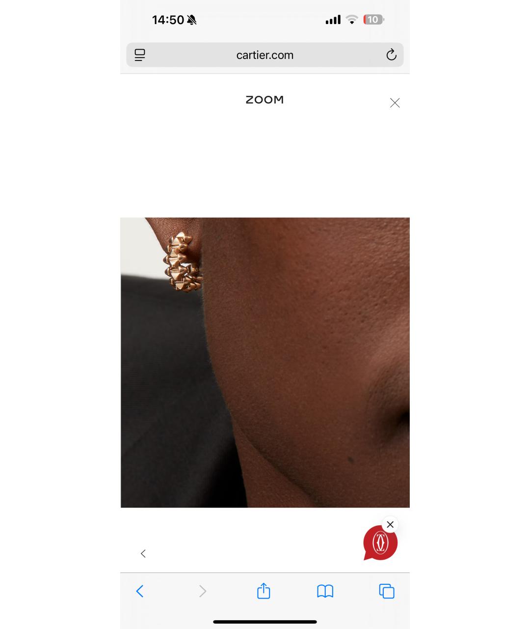 CARTIER Золотые серьги из розового золота, фото 4