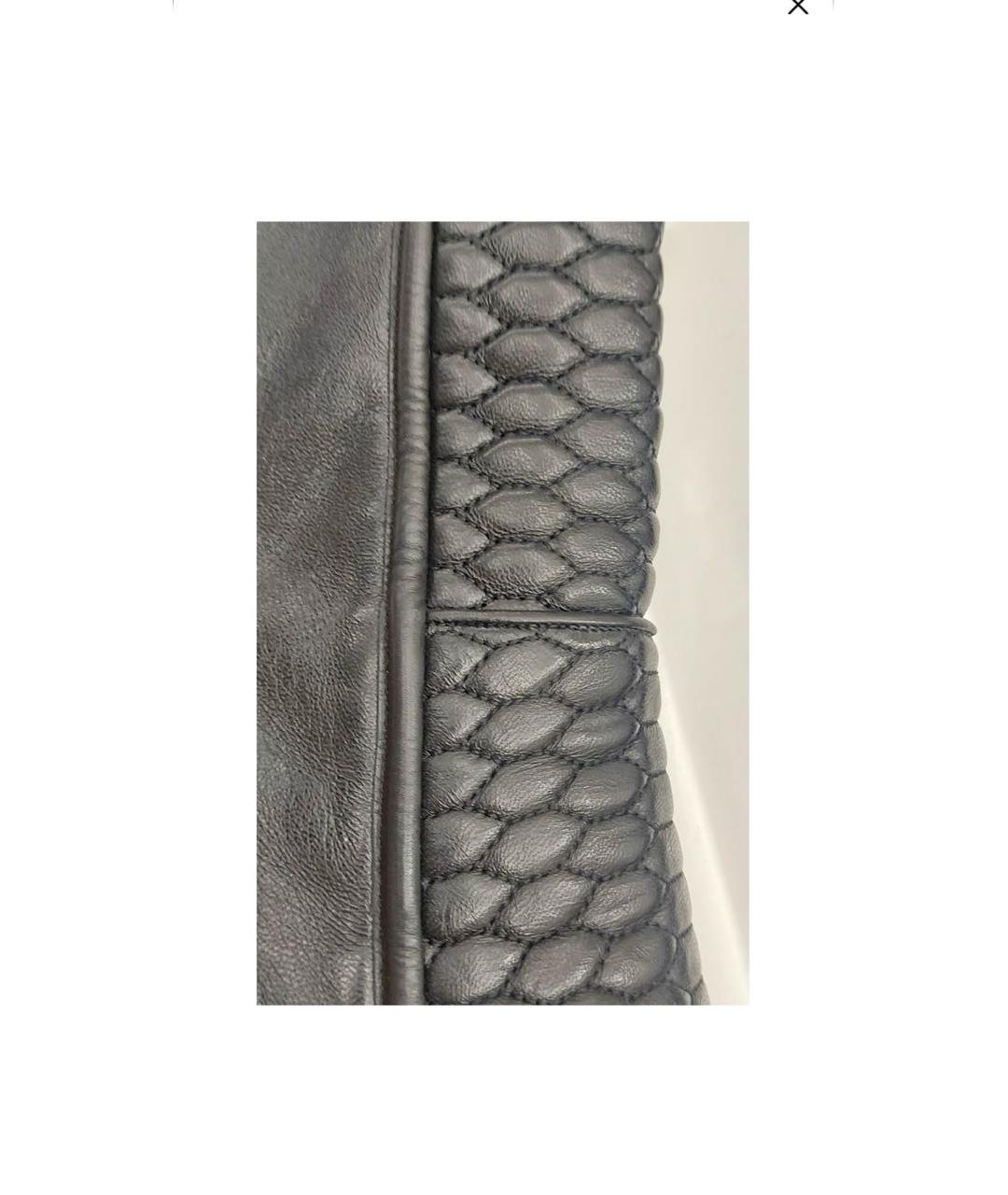 ROBERTO CAVALLI Черные кожаные сапоги, фото 3