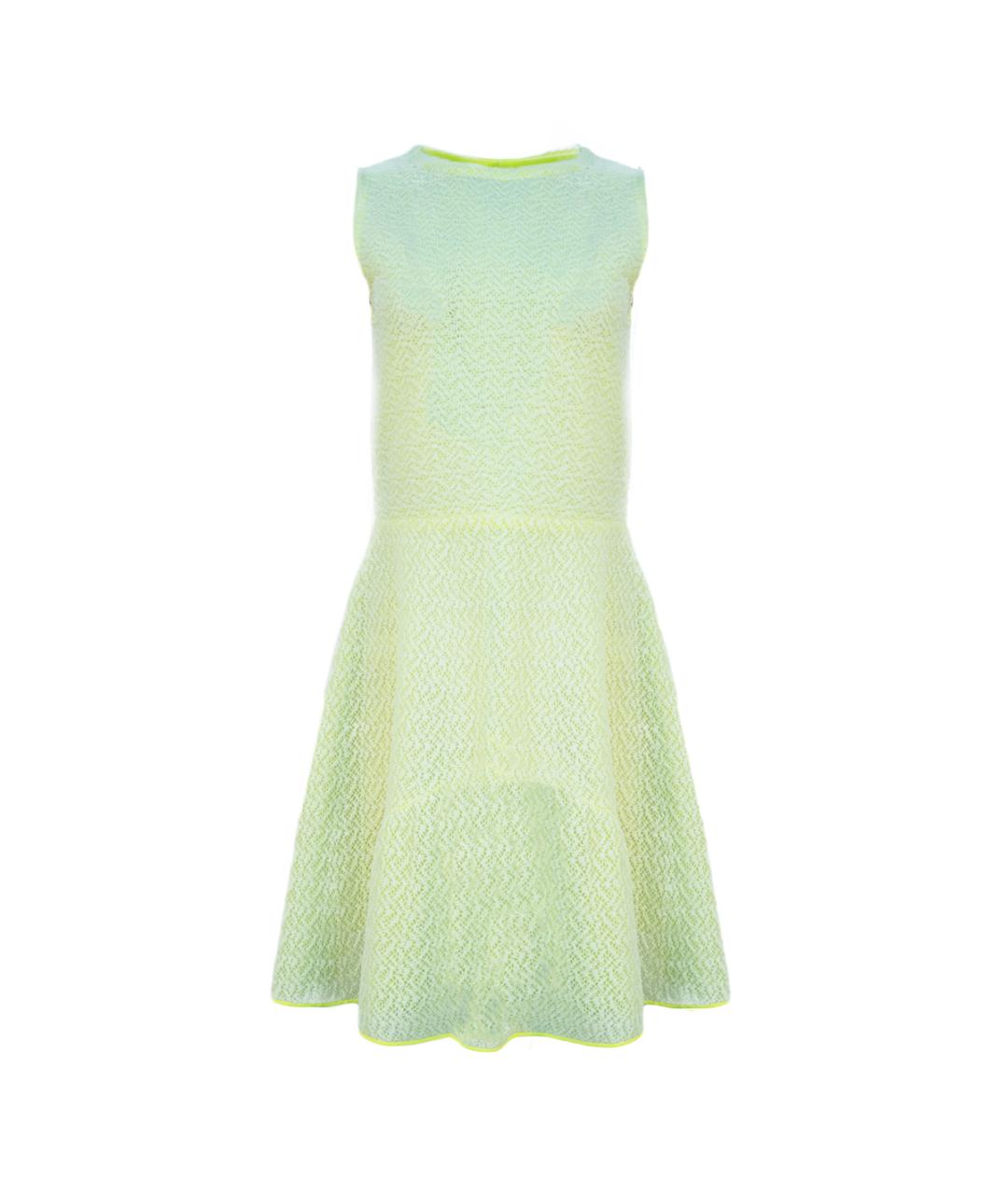 CHRISTIAN DIOR Салатовыое вискозное повседневное платье, фото 1