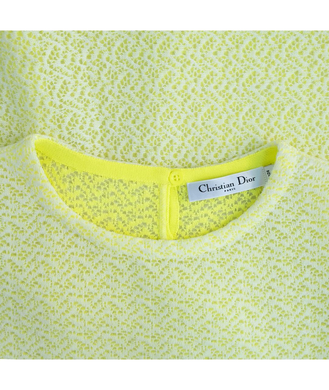 CHRISTIAN DIOR Салатовыое вискозное повседневное платье, фото 3