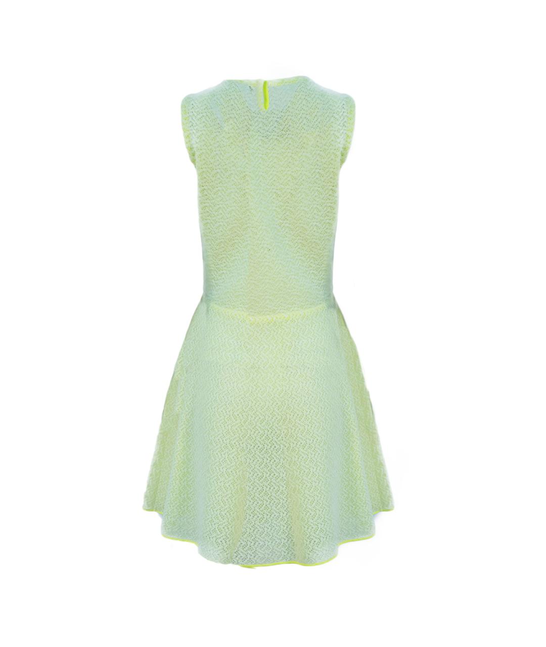 CHRISTIAN DIOR Салатовыое вискозное повседневное платье, фото 2