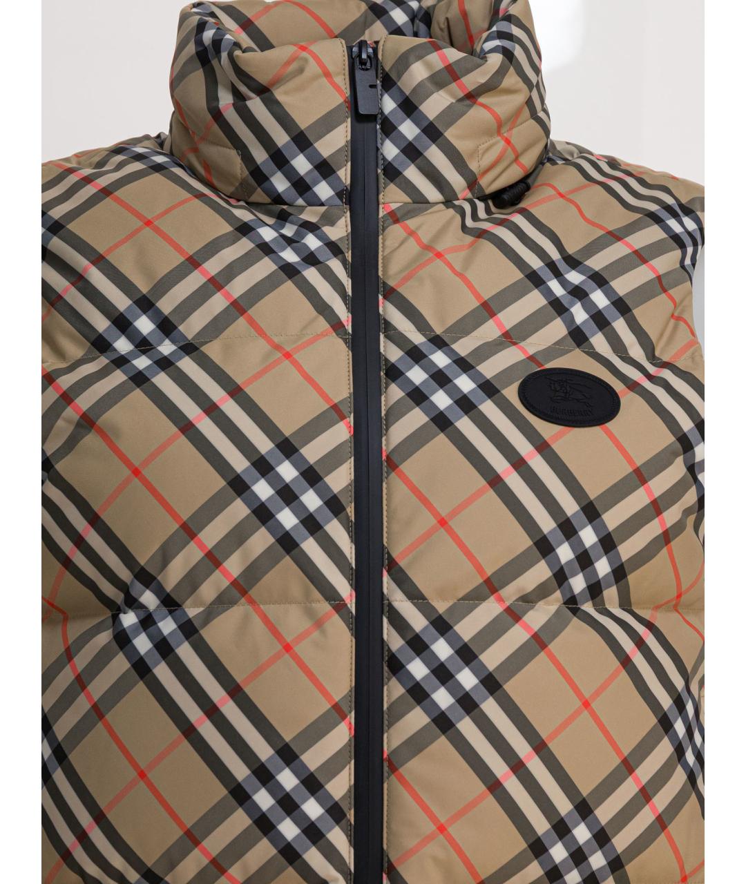 BURBERRY Бежевый полиэстеровый жакет/пиджак, фото 3