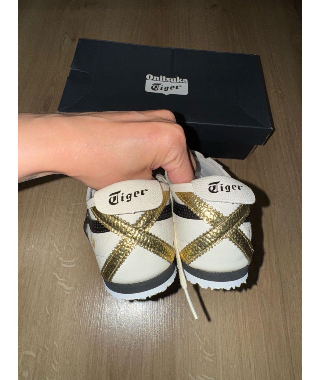 ONITSUKA TIGER Бежевые кожаные кроссовки, фото 4