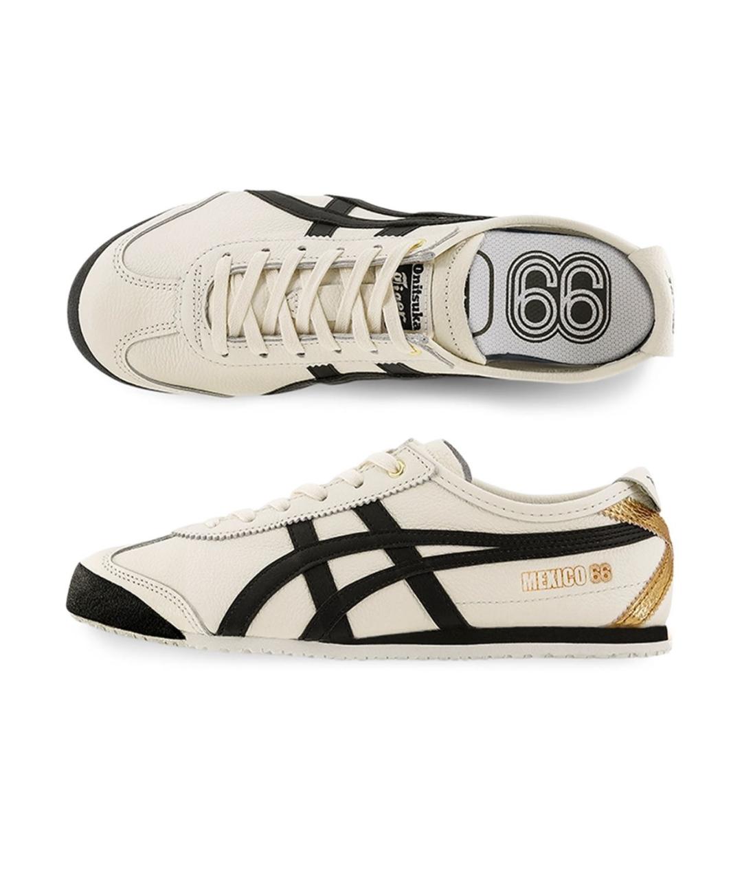 ONITSUKA TIGER Бежевые кожаные кроссовки, фото 8