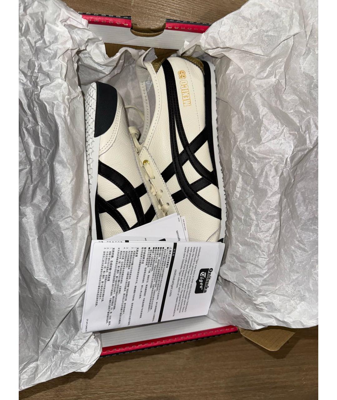 ONITSUKA TIGER Бежевые кожаные кроссовки, фото 6
