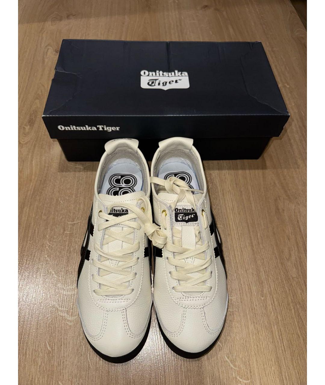 ONITSUKA TIGER Бежевые кожаные кроссовки, фото 2