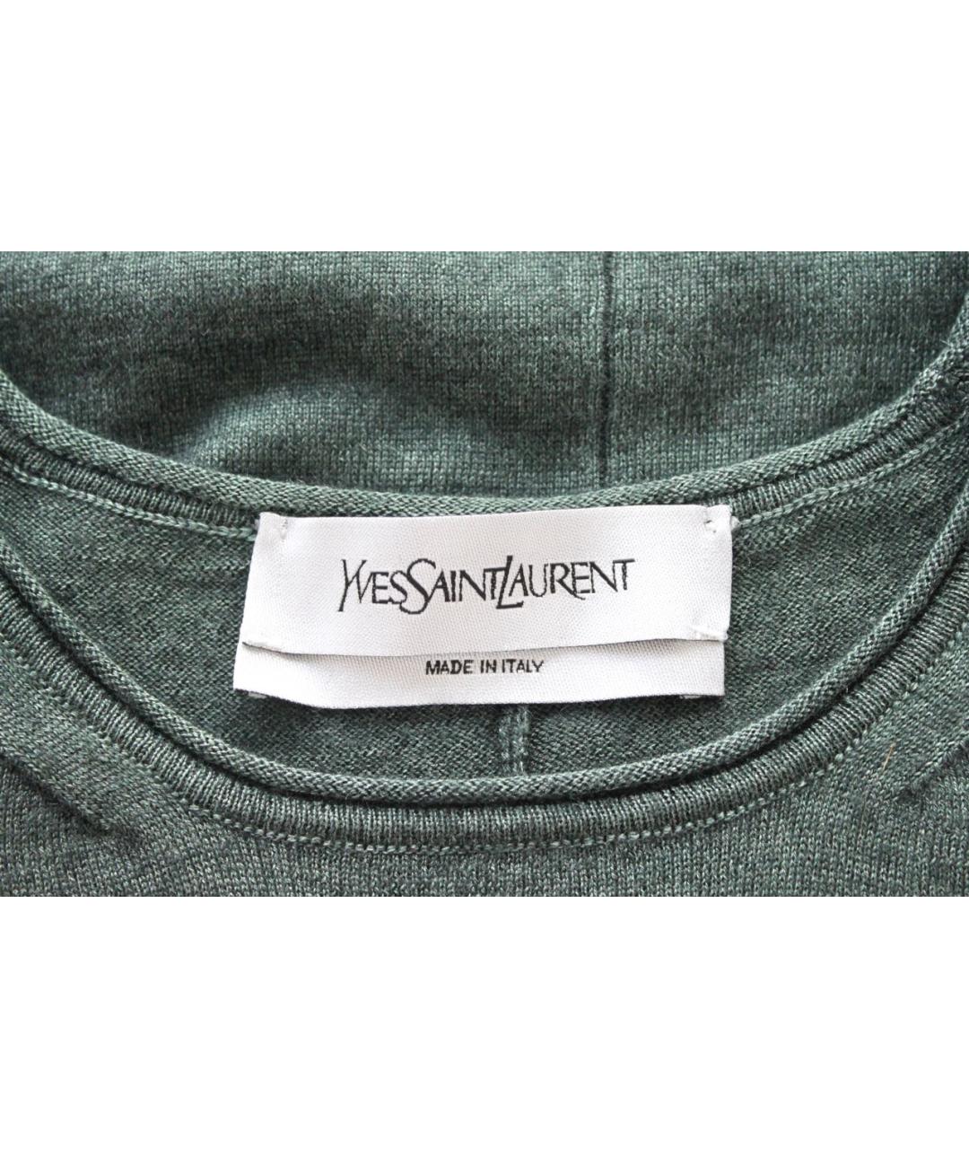 SAINT LAURENT Зеленый кашемировый джемпер / свитер, фото 7