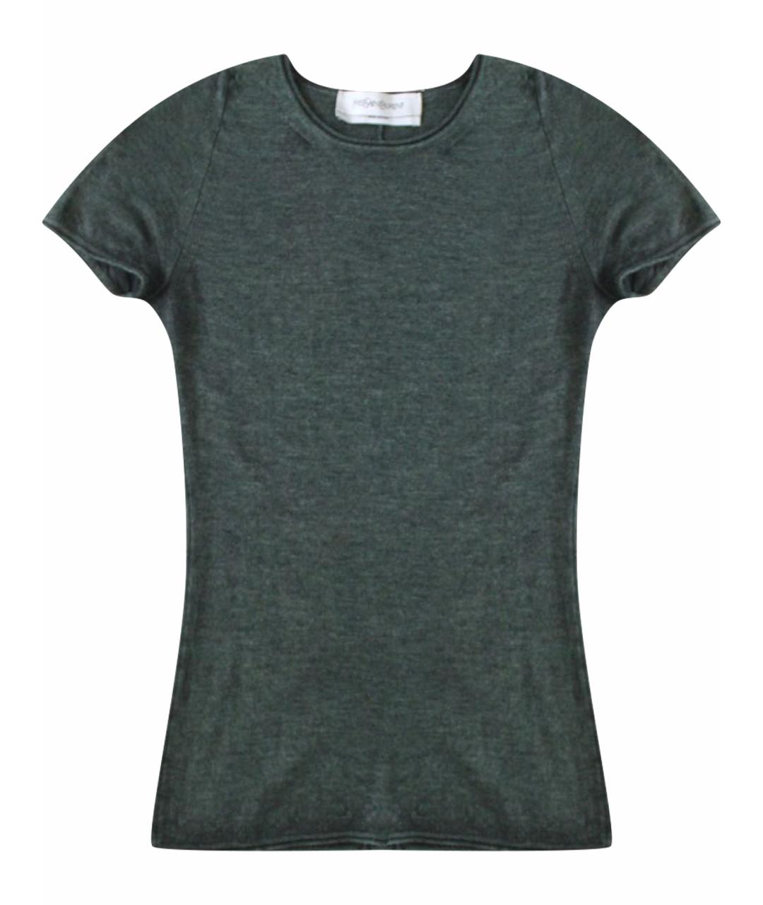 SAINT LAURENT Зеленый кашемировый джемпер / свитер, фото 1