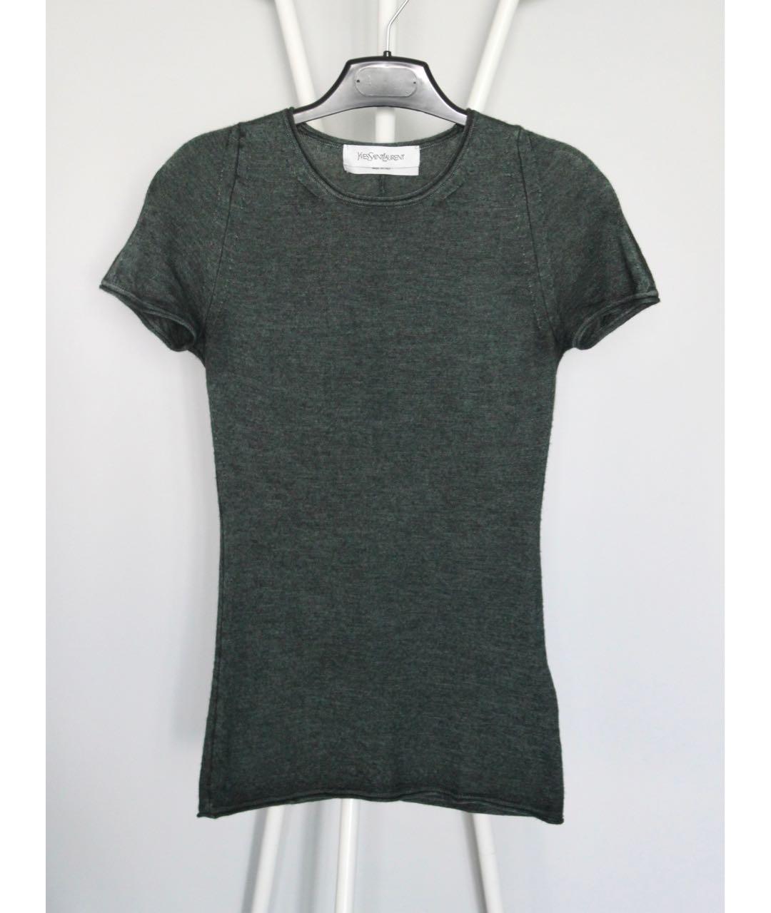 SAINT LAURENT Зеленый кашемировый джемпер / свитер, фото 3