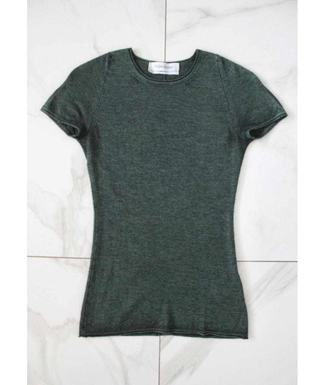 SAINT LAURENT Зеленый кашемировый джемпер / свитер, фото 9