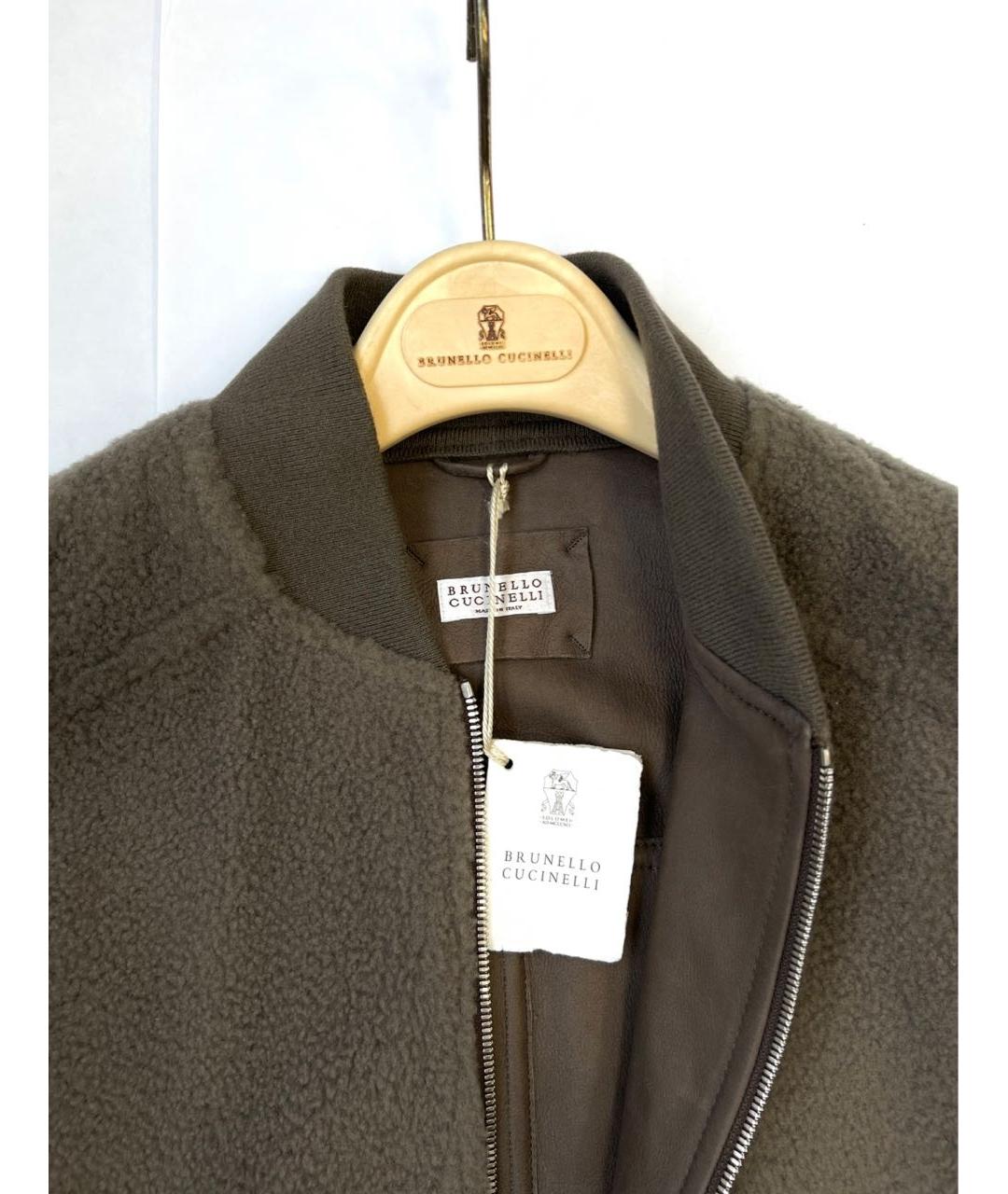 BRUNELLO CUCINELLI Коричневая кожаная дубленка/шуба, фото 3