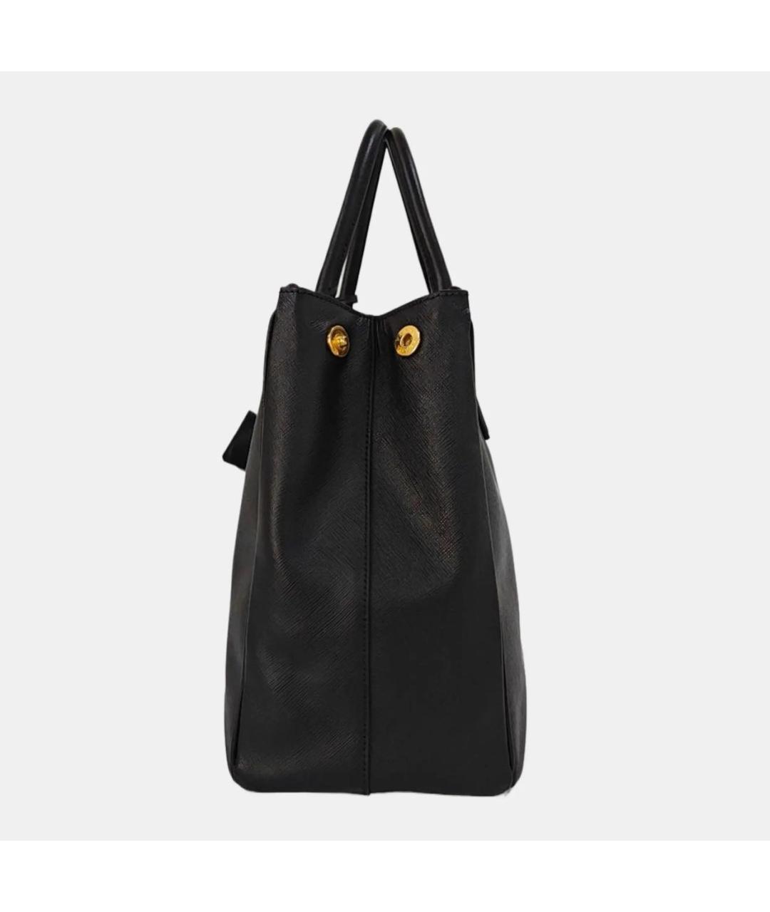 PRADA Черная кожаная сумка тоут, фото 2