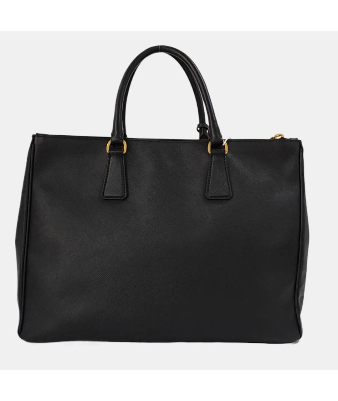PRADA Черная кожаная сумка тоут, фото 4