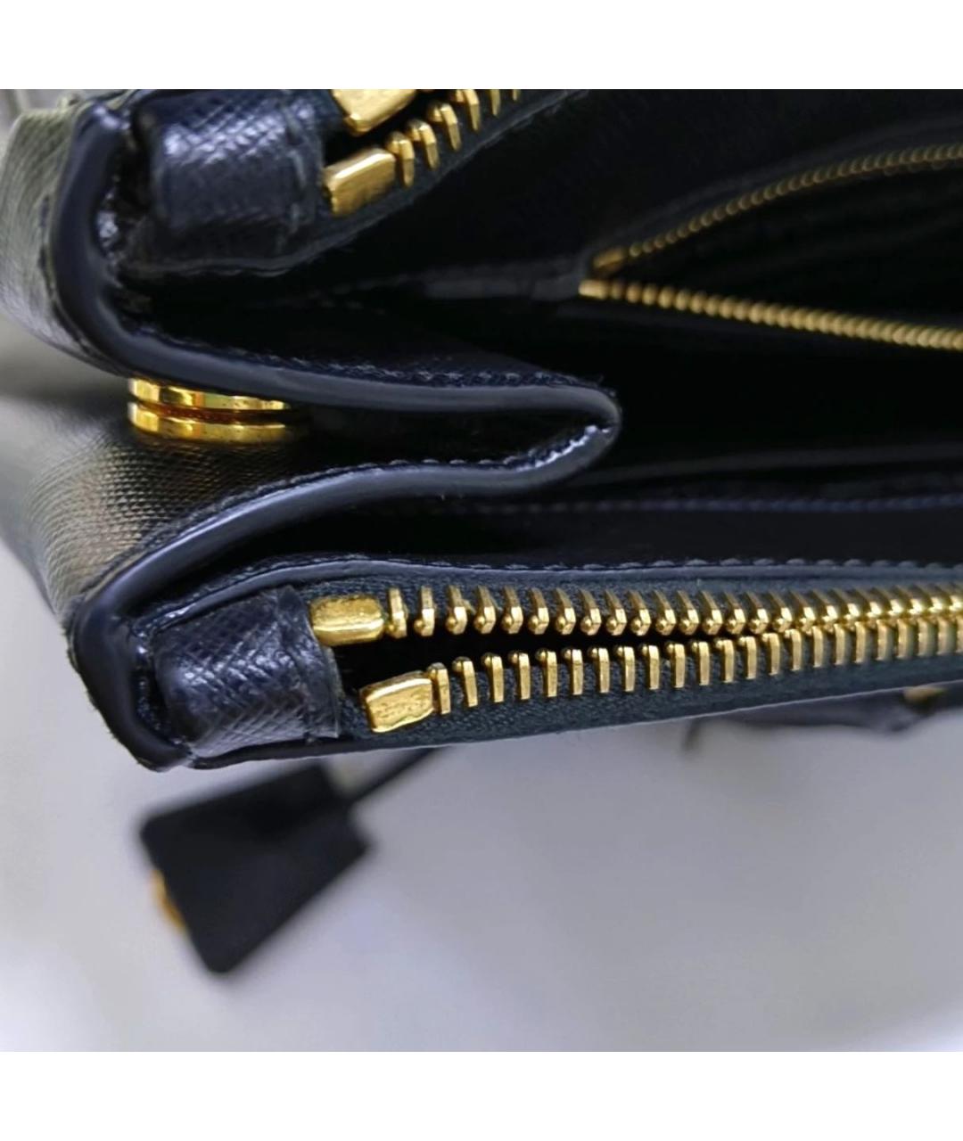 PRADA Черная кожаная сумка тоут, фото 7
