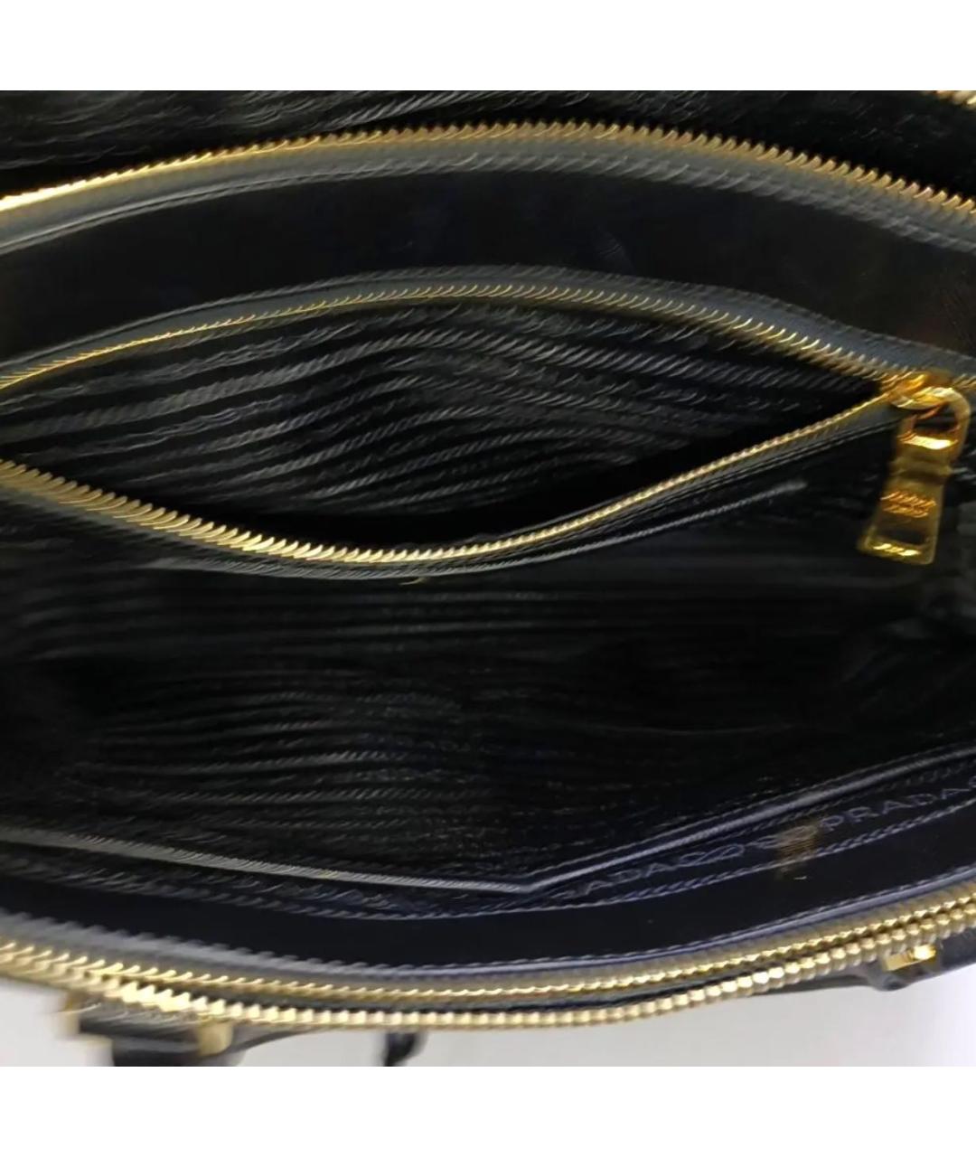 PRADA Черная кожаная сумка тоут, фото 5