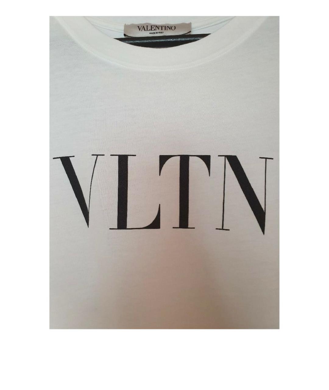 VALENTINO Белая хлопковая футболка, фото 4