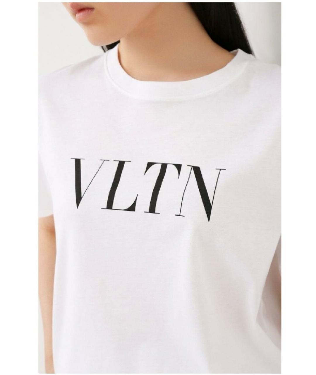 VALENTINO Белая хлопковая футболка, фото 2