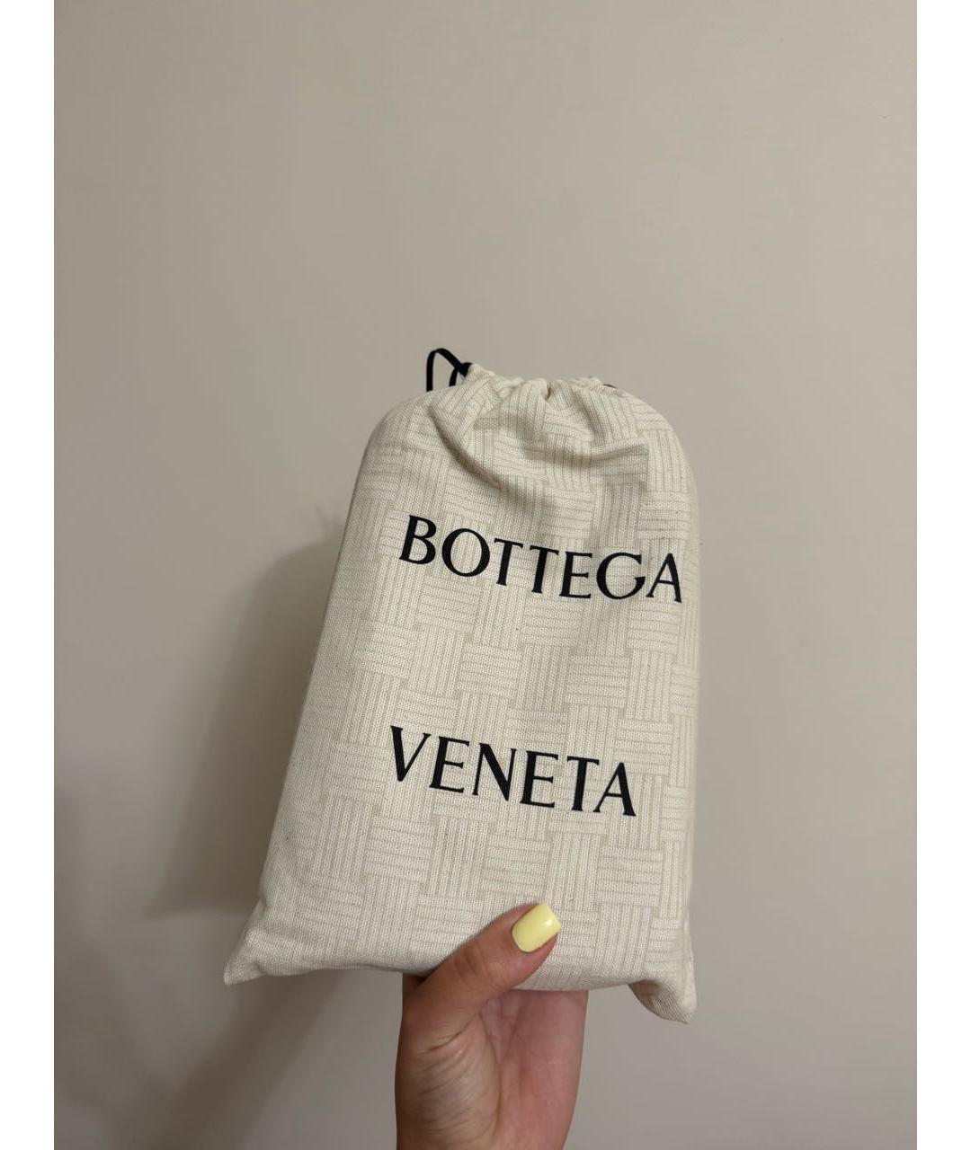 BOTTEGA VENETA Черная кожаная барсетка, фото 4