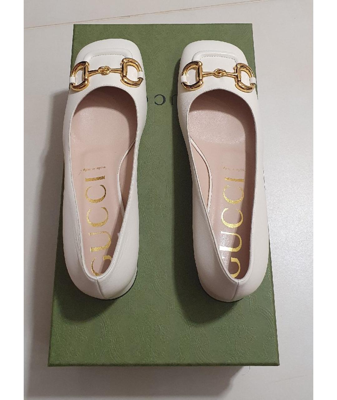 GUCCI Кожаные балетки, фото 3