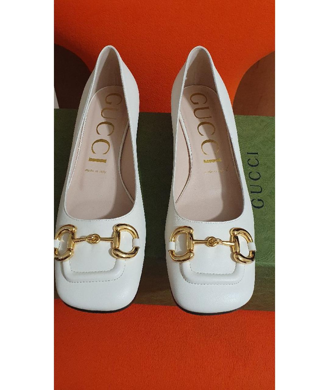 GUCCI Кожаные балетки, фото 6