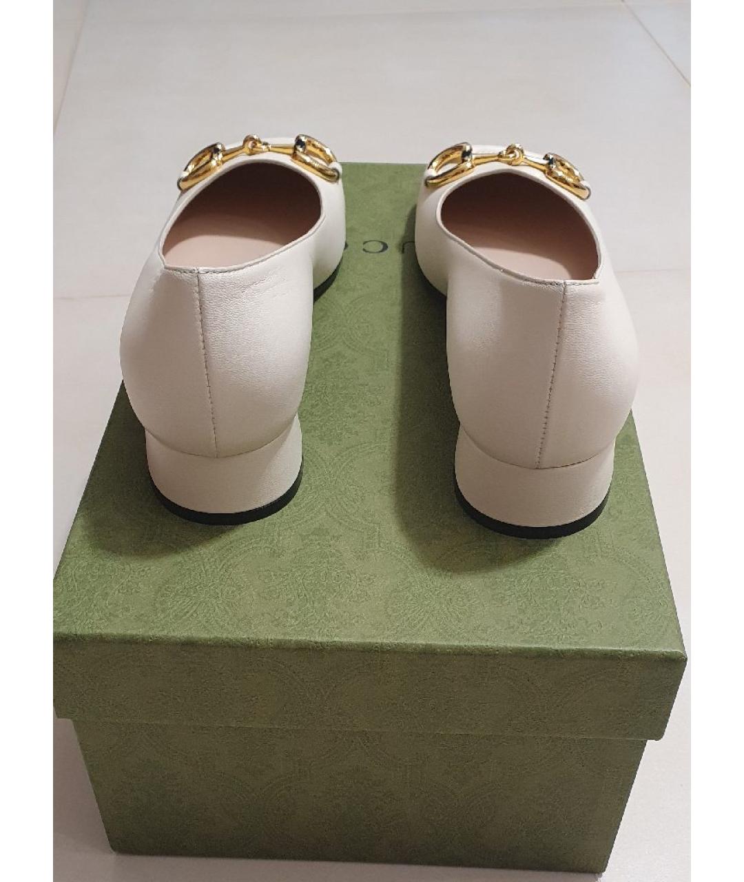 GUCCI Кожаные балетки, фото 4