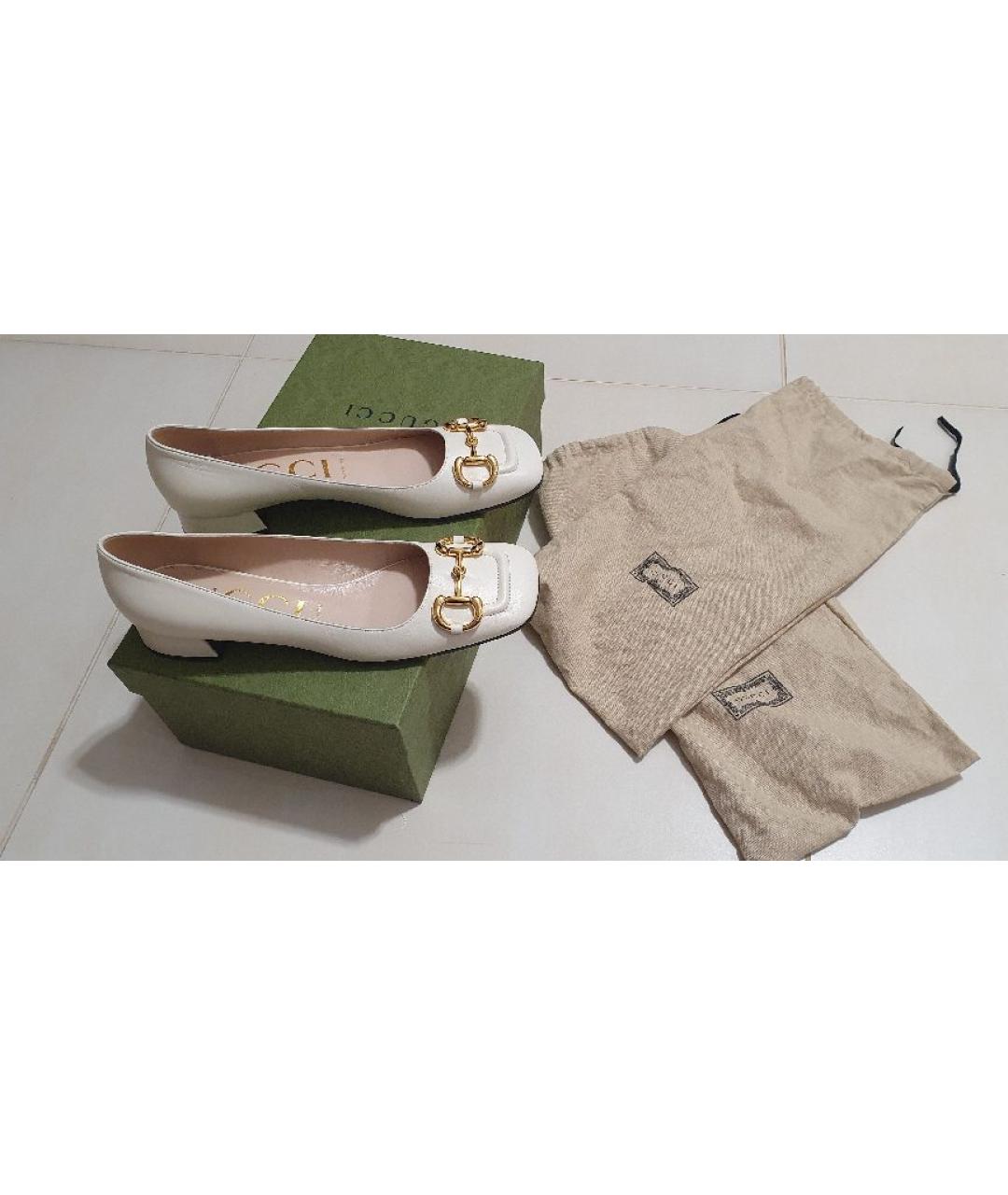 GUCCI Кожаные балетки, фото 5