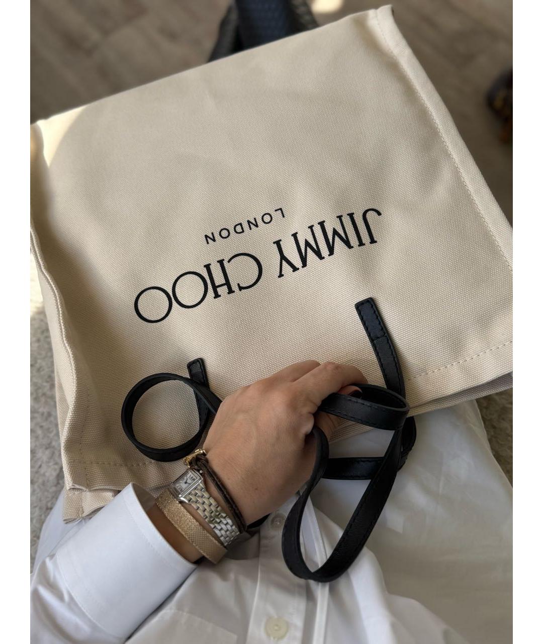 JIMMY CHOO Бежевая хлопковая сумка тоут, фото 4