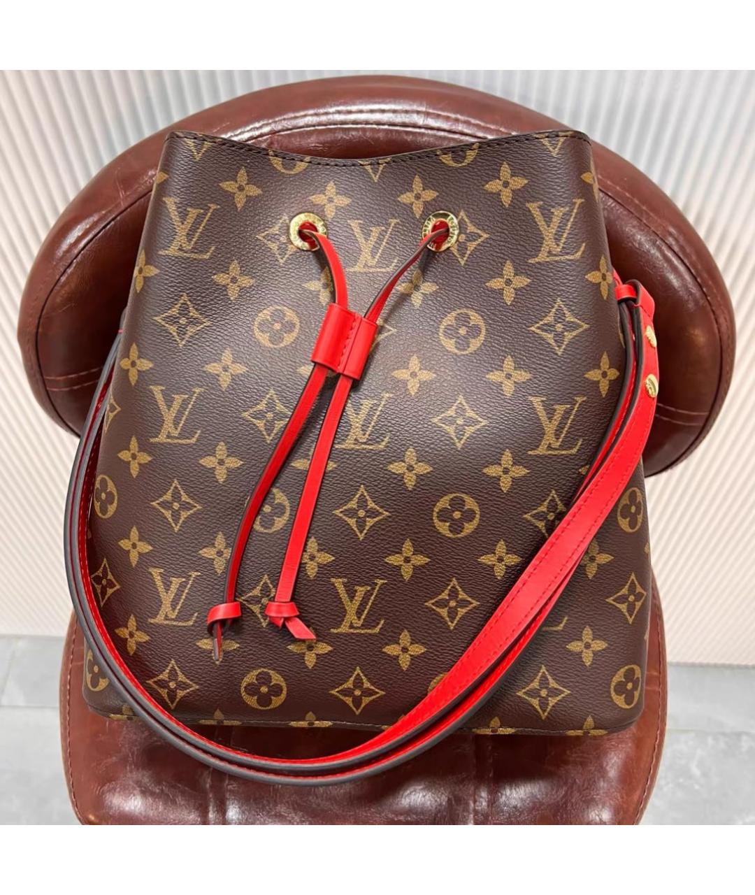 LOUIS VUITTON Коричневая сумка тоут, фото 9