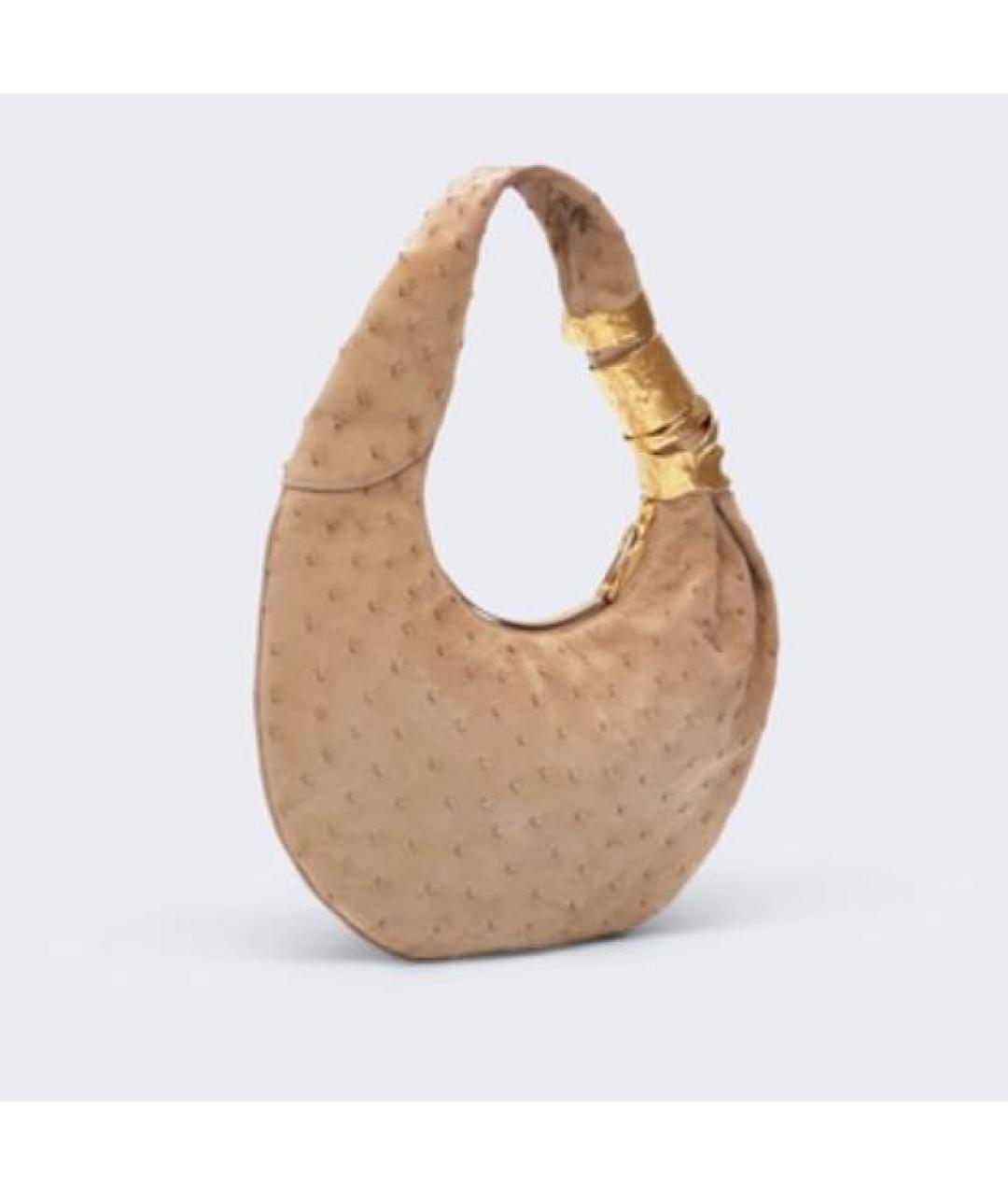 SCHIAPARELLI Бежевая сумка через плечо из экзотической кожи, фото 2