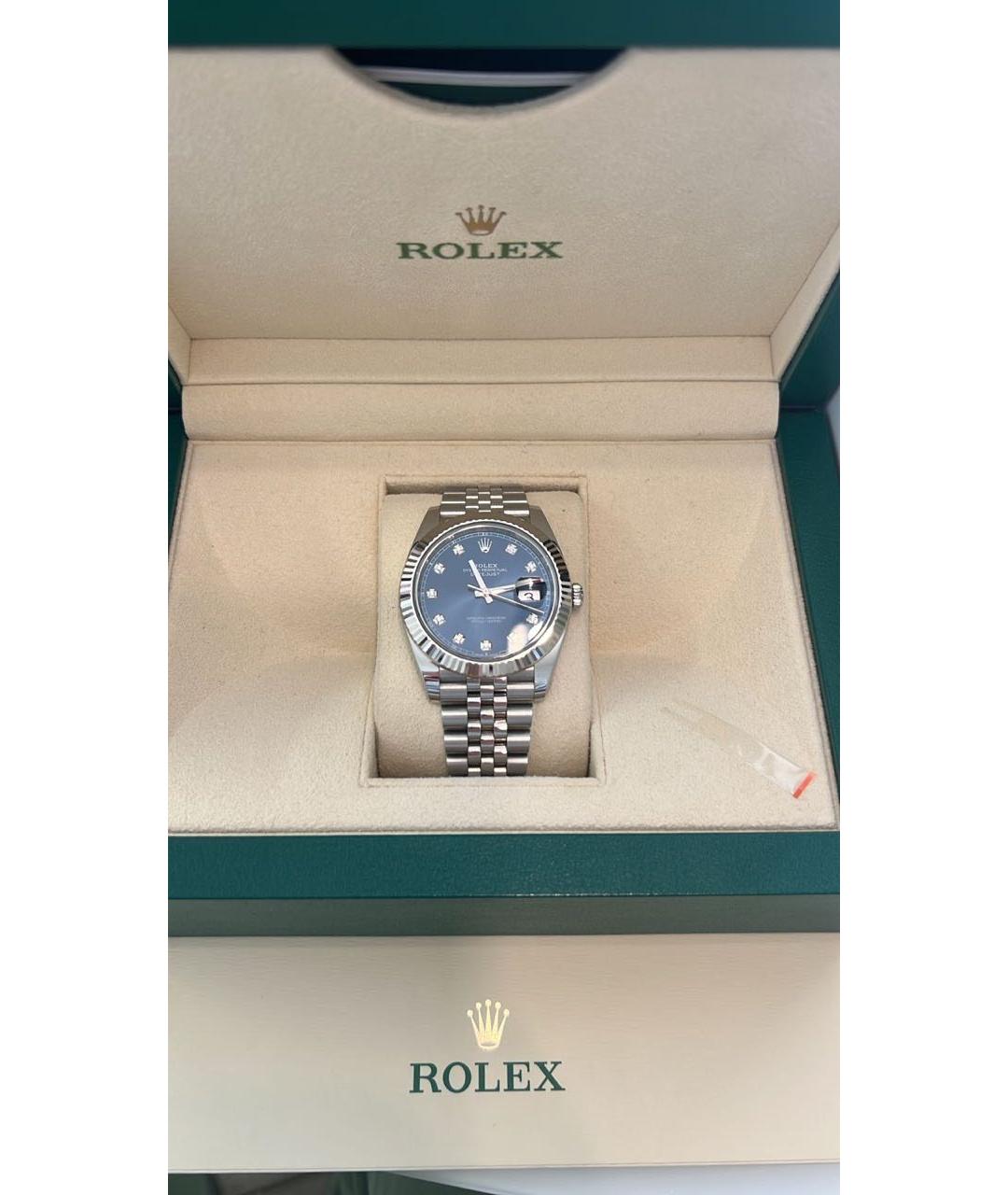 ROLEX Синие металлические часы, фото 3