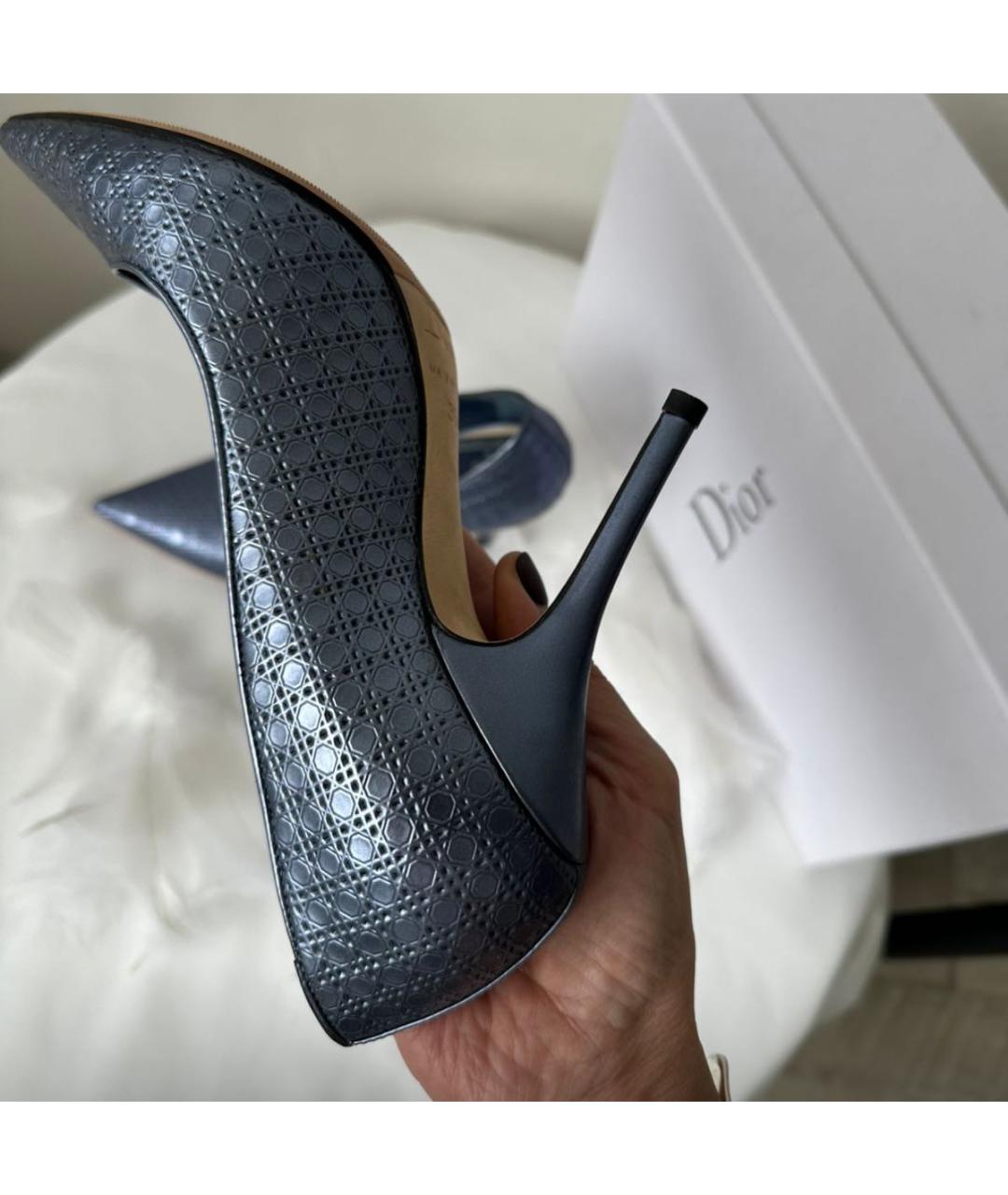 CHRISTIAN DIOR Темно-синие кожаные туфли, фото 5