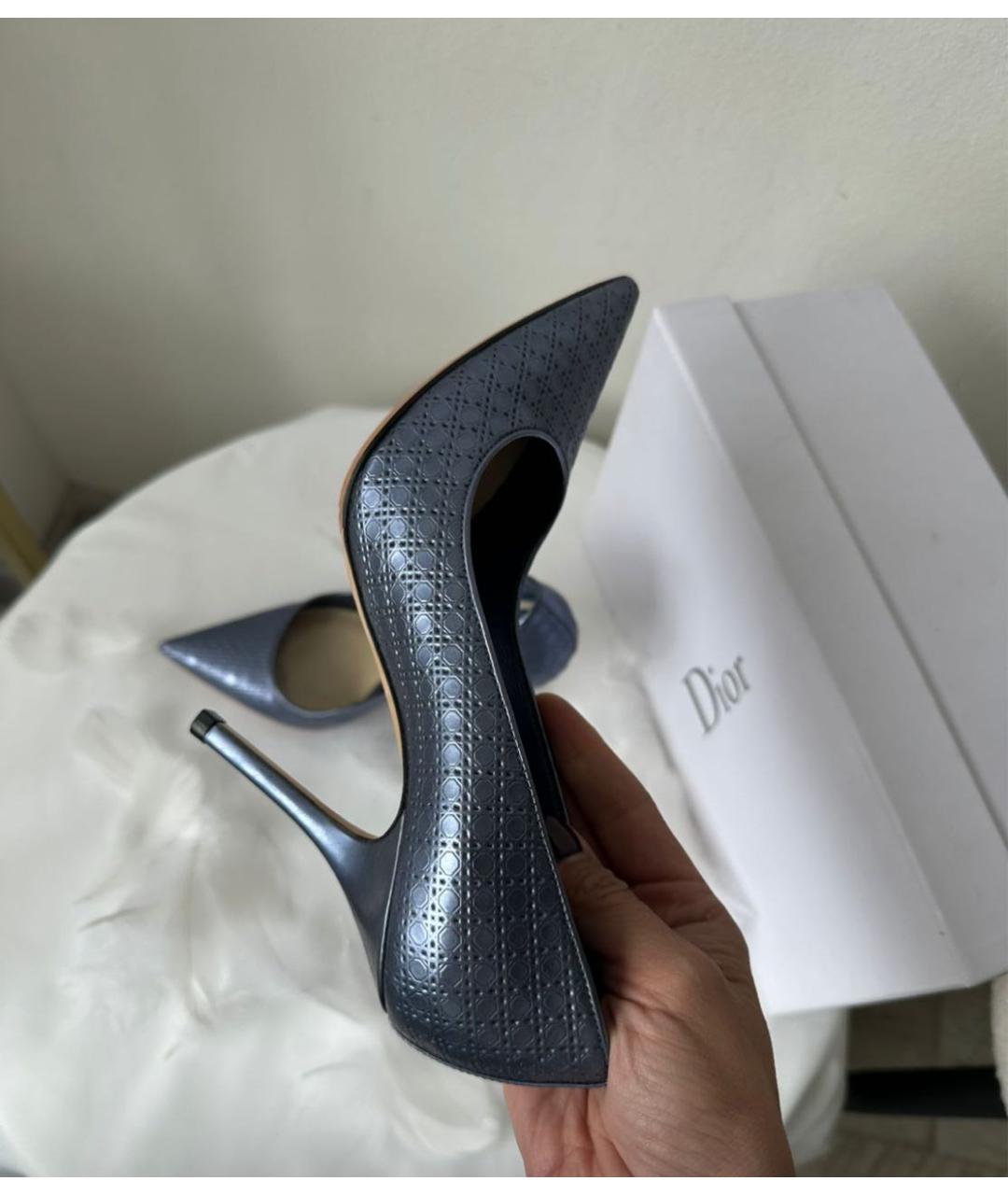 CHRISTIAN DIOR Темно-синие кожаные туфли, фото 2