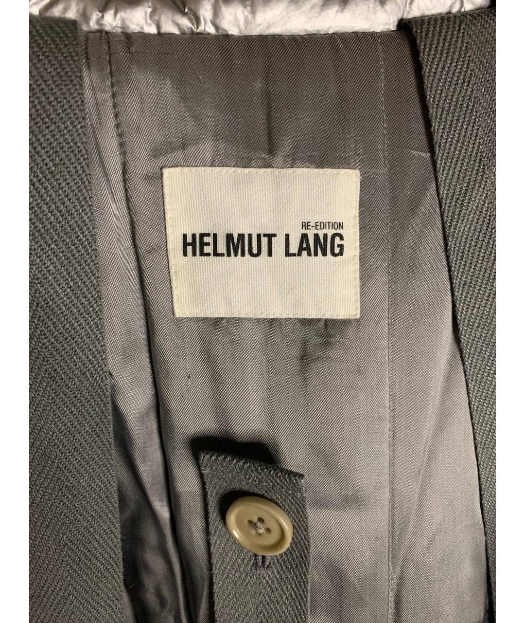 HELMUT LANG Серебряная полиэстеровая куртка, фото 7