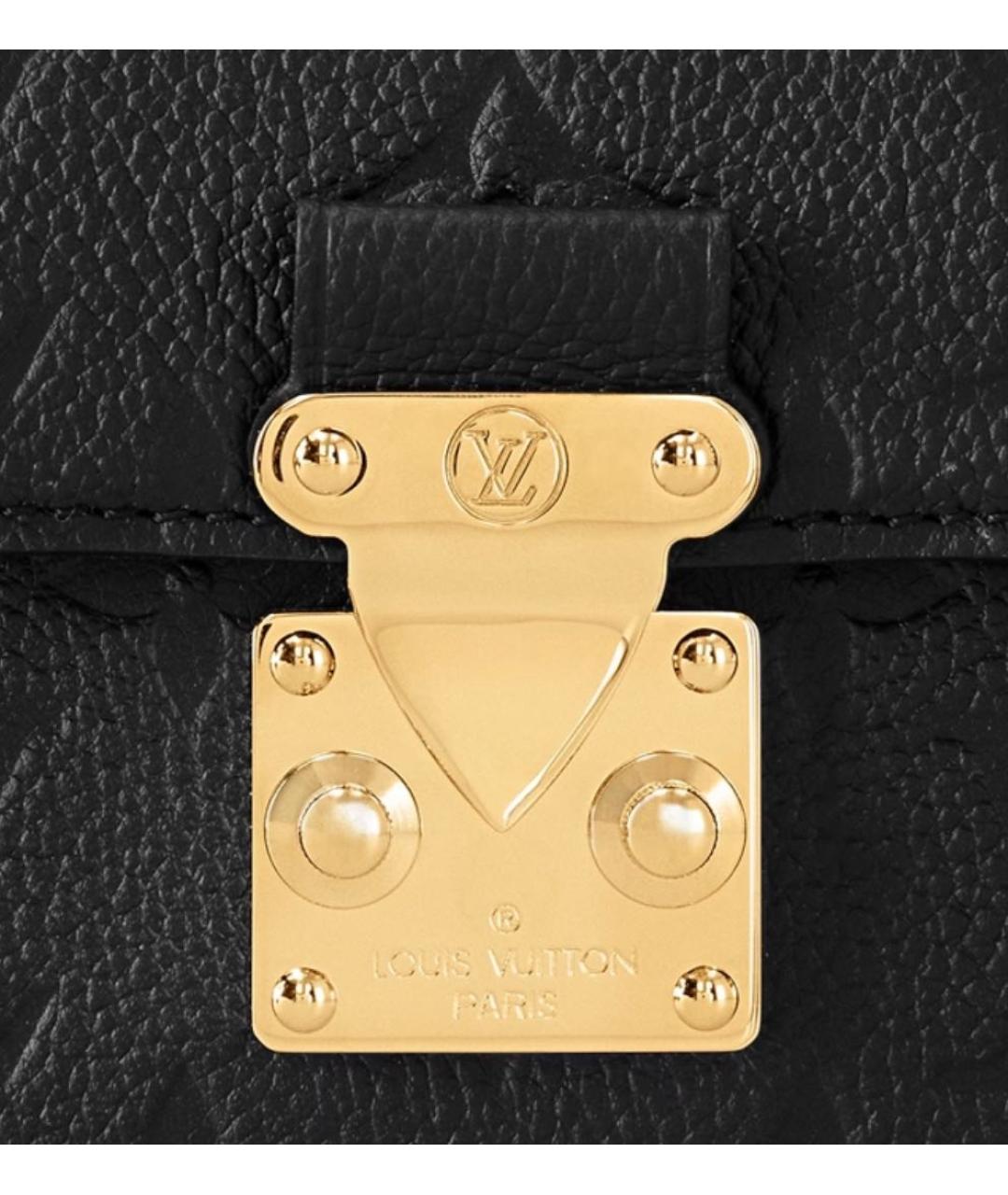 LOUIS VUITTON Черная кожаная сумка через плечо, фото 4
