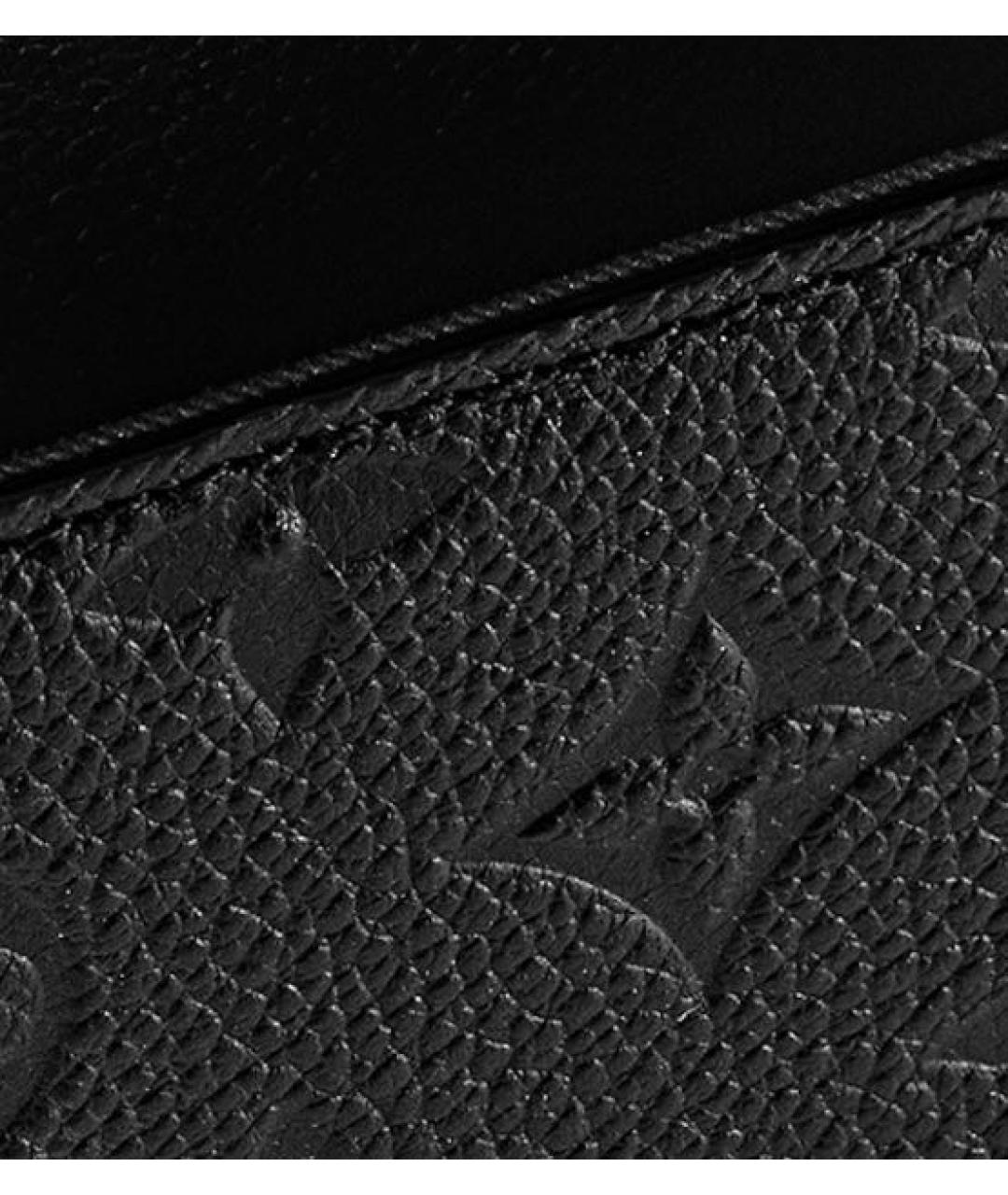 LOUIS VUITTON Черная кожаная сумка через плечо, фото 2