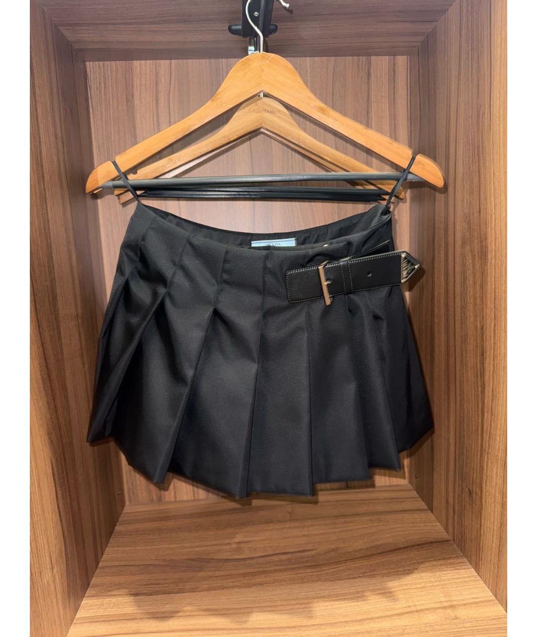 PRADA Черная юбка мини, фото 5