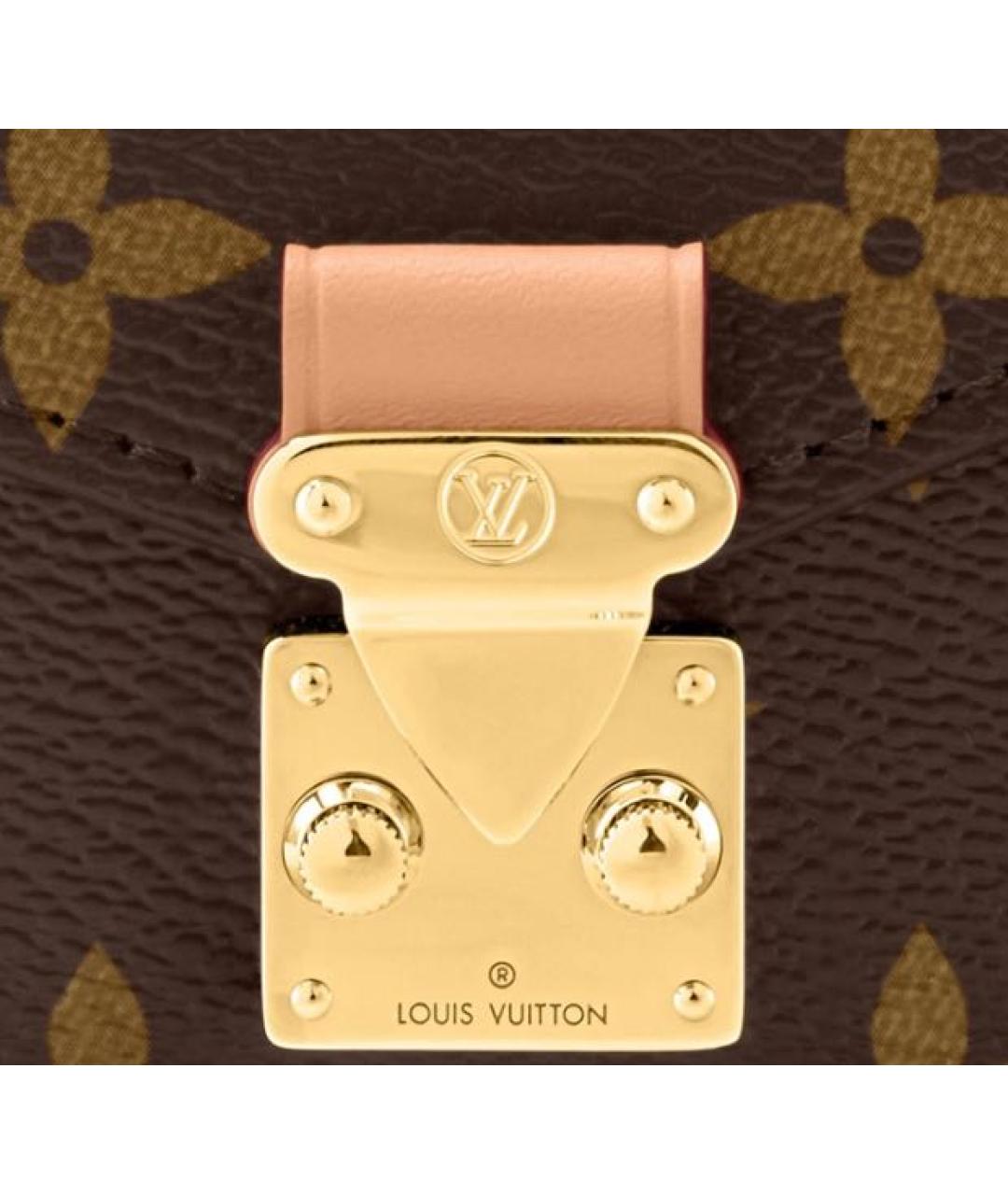 LOUIS VUITTON Коричневая кожаная сумка через плечо, фото 2