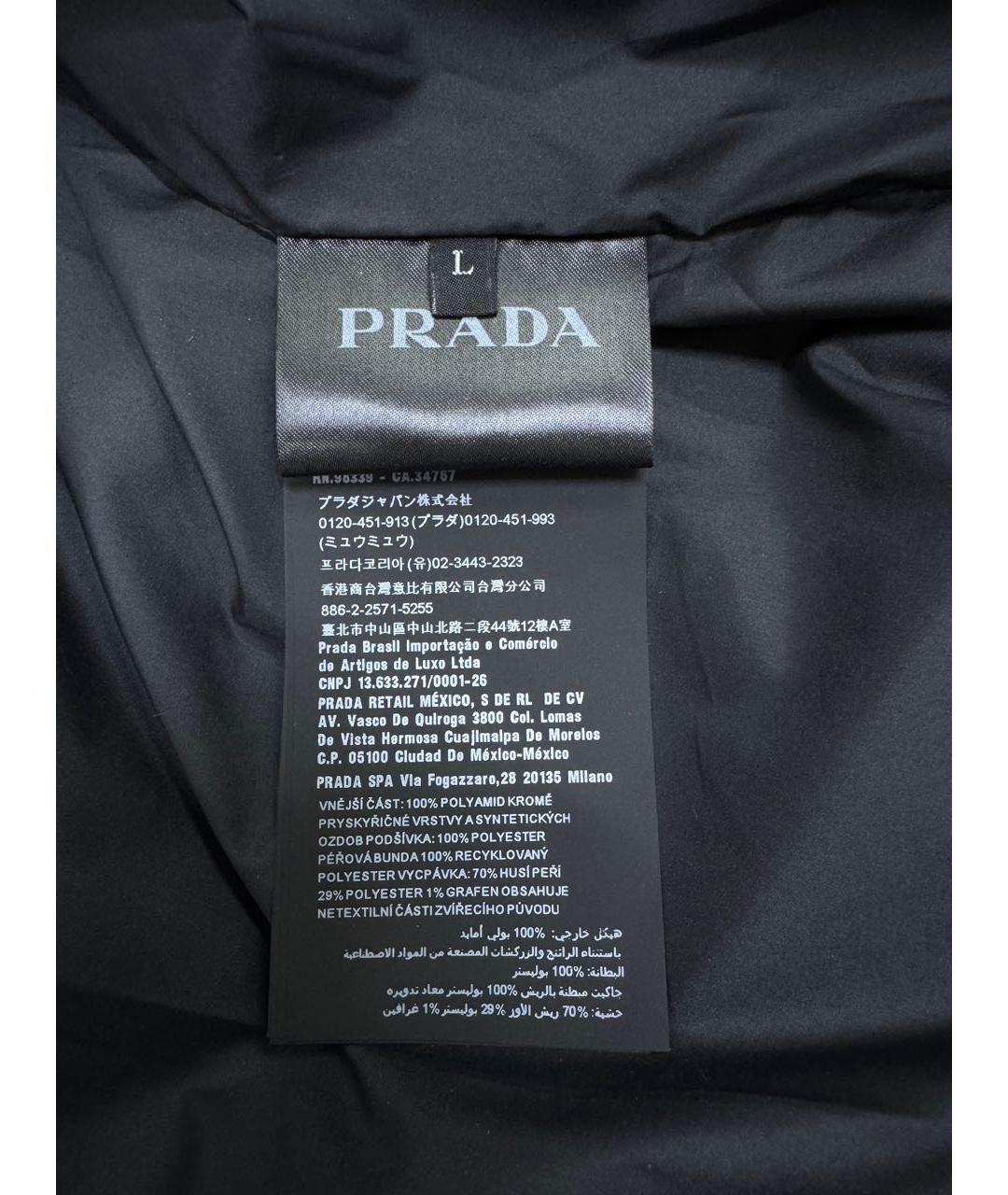 PRADA Синий полиамидовый пуховик, фото 6
