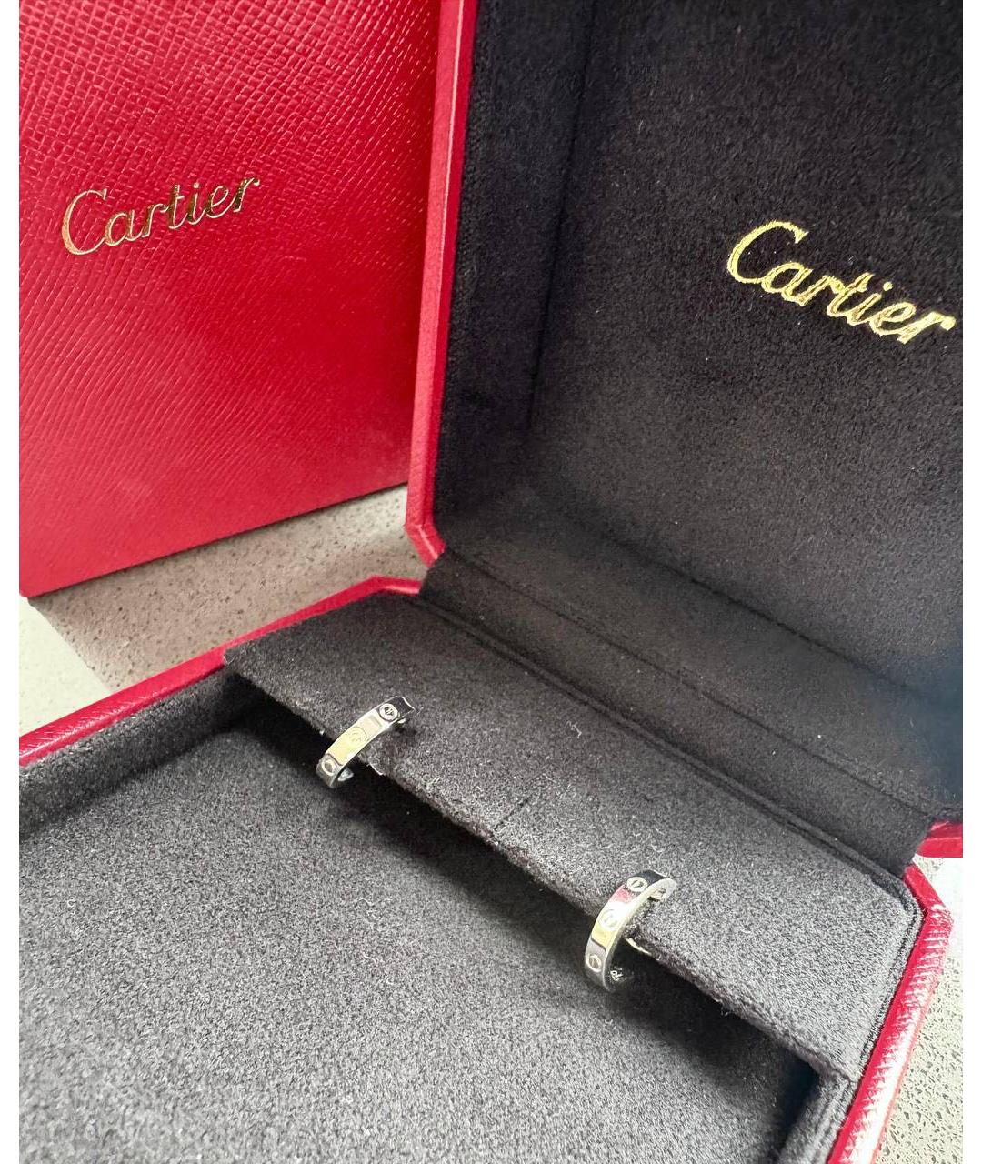CARTIER Серебряные серьги из белого золота, фото 3