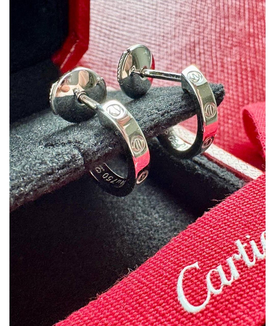 CARTIER Серебряные серьги из белого золота, фото 5