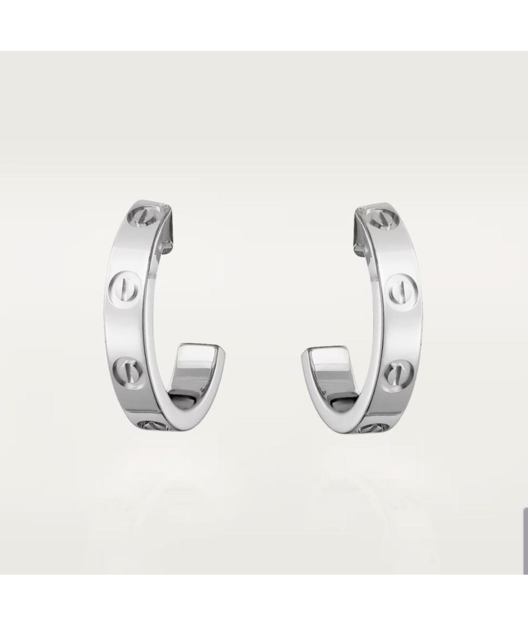 CARTIER Серебряные серьги из белого золота, фото 7