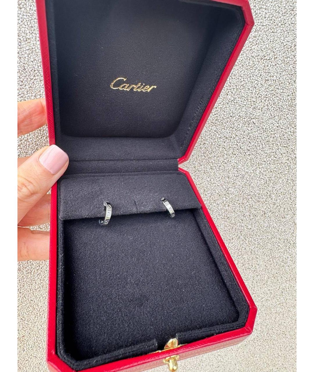 CARTIER Серебряные серьги из белого золота, фото 2