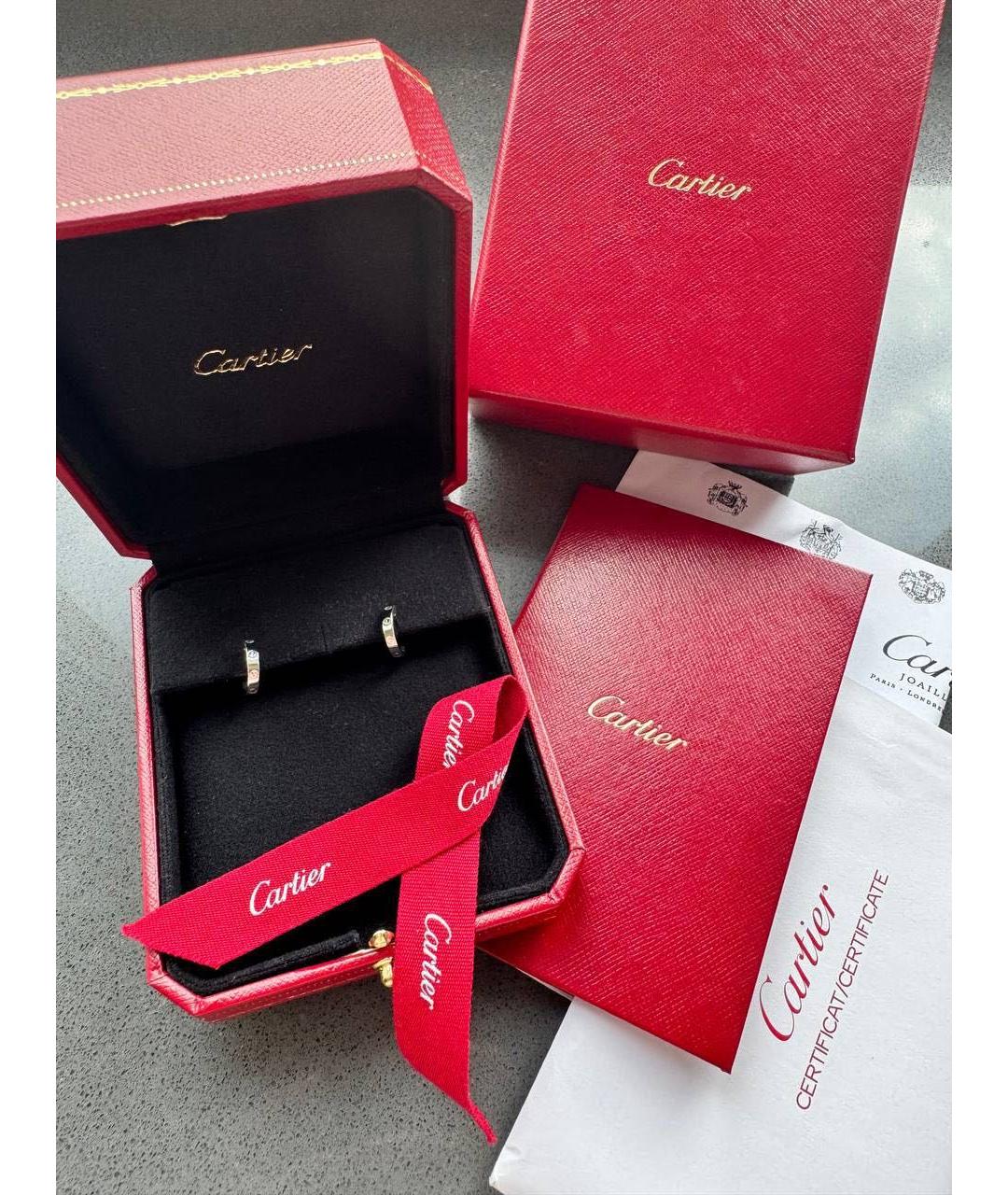 CARTIER Серебряные серьги из белого золота, фото 4