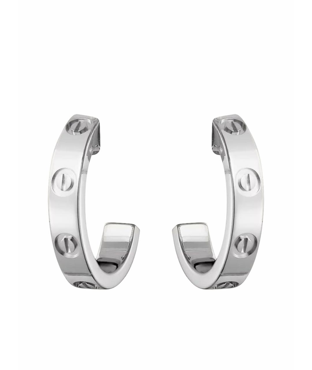 CARTIER Серебряные серьги из белого золота, фото 1